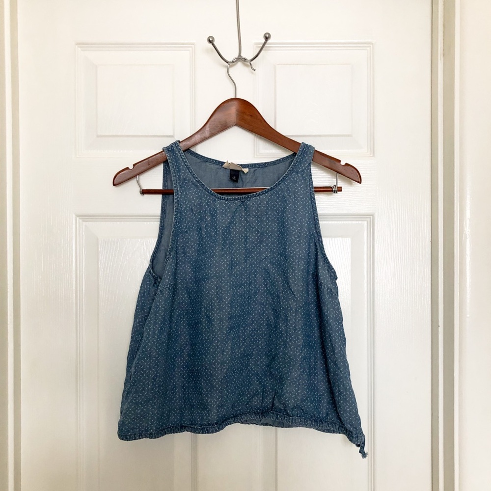 Cropped poka dot tank